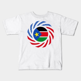 South Sudanese American Multinational Patriot Flag Series Kids T-Shirt